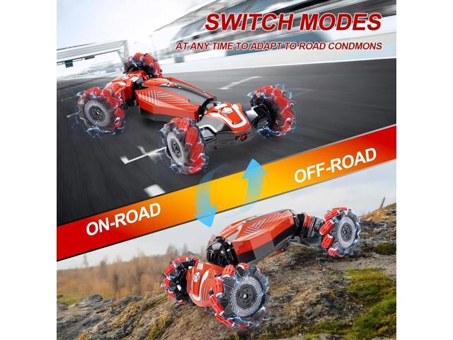 Gesture Sensing RC Stunt car, 4WD Drive Watch Remote-Controlled Vehicle, Bidirectional Drifting Off-Road Vehicle with Music and Lights Toys for...