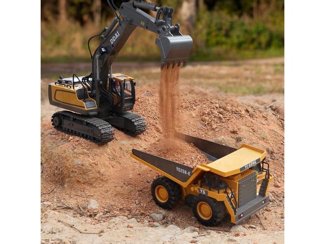 Remote Control Construction Dump Truck Toy - RC Dump Truck Toys- Construction Toys Vehicle- RC Truck Toys for 8 9 10 11 12 Year Old Boys and up-...
