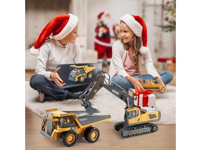 Remote Control Construction Dump Truck Toy - RC Dump Truck Toys- Construction Toys Vehicle- RC Truck Toys for 8 9 10 11 12 Year Old Boys and up-...