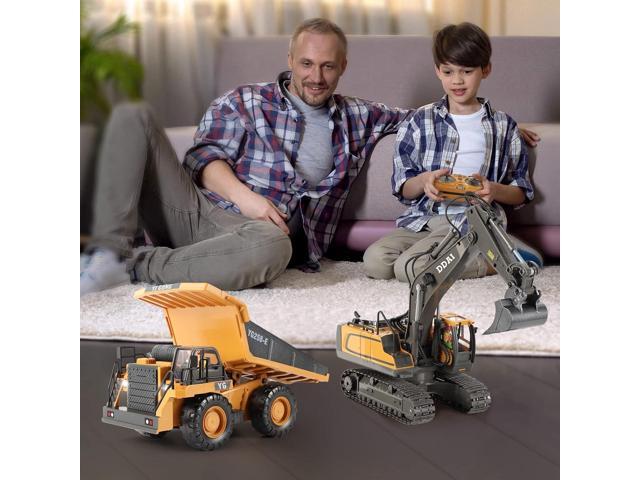Remote Control Construction Dump Truck Toy - RC Dump Truck Toys- Construction Toys Vehicle- RC Truck Toys for 8 9 10 11 12 Year Old Boys and up-...