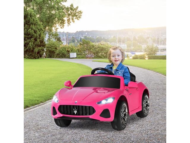 HONEY JOY Pink Ride On Car, Licensed Maserati 12V Battery Powered Electric Car for Kids with Parent Remote Control, Lights, Horn, Music, 4-Wheel...