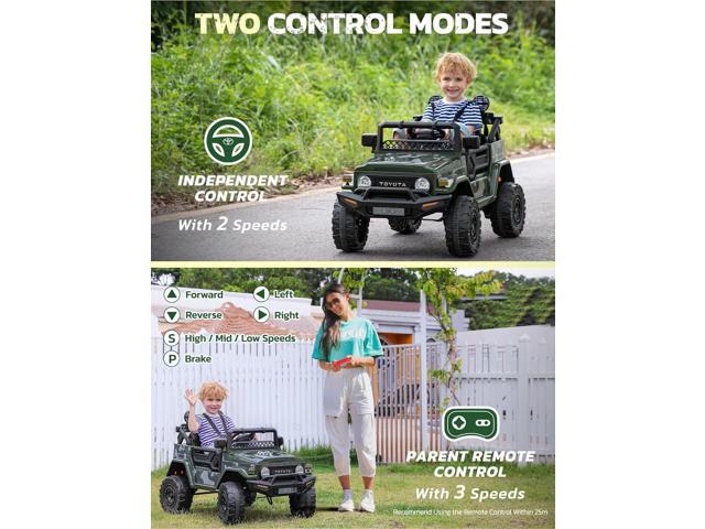 ELEMARA Toyota FJ40 Ride On Car-4.0mph Ride on Jeep,12V 7AH Battery Cars for Kids with Remote, Kid Driving Car Truck, Electric Car for Kids with...
