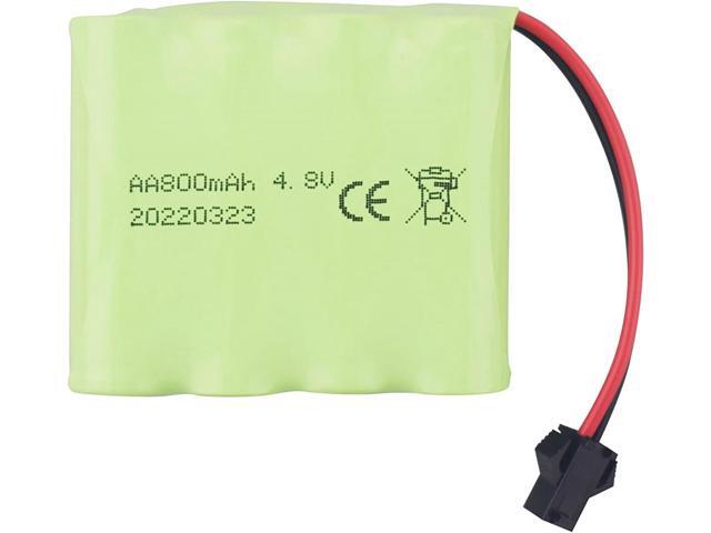 sea jump Accessories 2PCS AA 4.8V 800mAh Rechargeable RC Toy Car Battery SM2P Plug RC Truck Stunt Car Excavator Toy Car Battery and USB Charging Cable