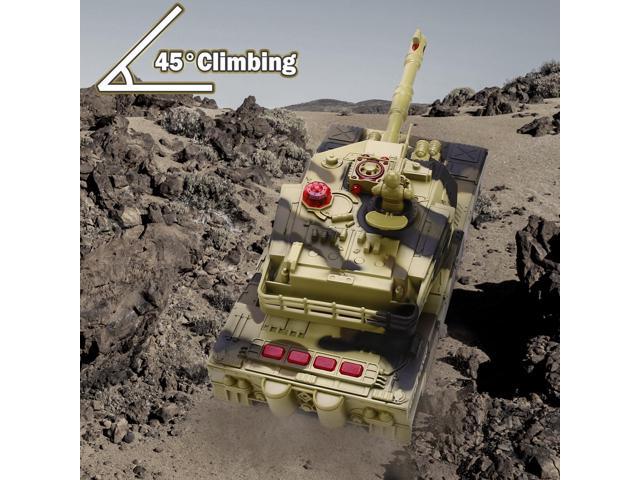 Remote Control Tank for Boys - Kids Simulated Army Tank Toy, 1:28 Scale 8 Channels RC Tanks with Toy Soldiers, 2 Batteries, Rotating Turret &...