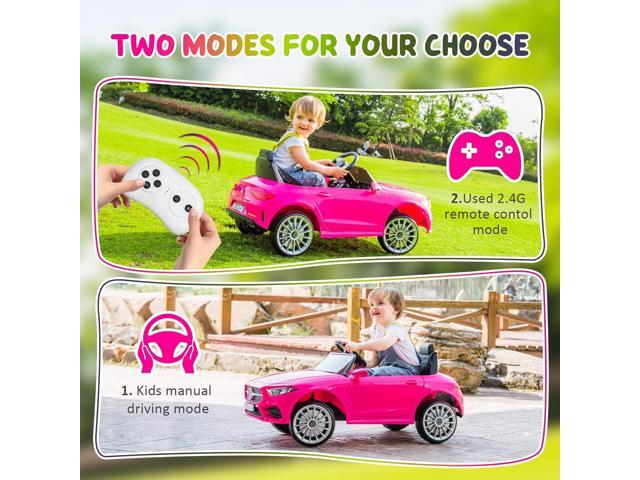 12v Battery Kids Ride on Electric Vehicles Cars Power Wheel Toy Mini Car for Age 1-6 Toddler Baby to Drive with Steering Remote Control Mercedes...