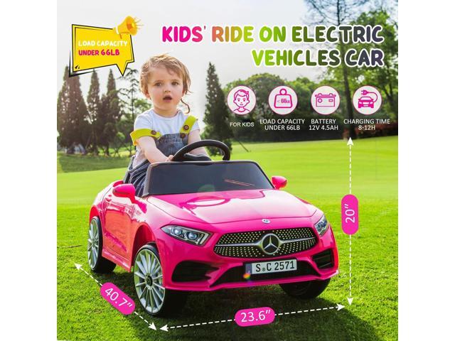 12v Battery Kids Ride on Electric Vehicles Cars Power Wheel Toy Mini Car for Age 1-6 Toddler Baby to Drive with Steering Remote Control Mercedes...