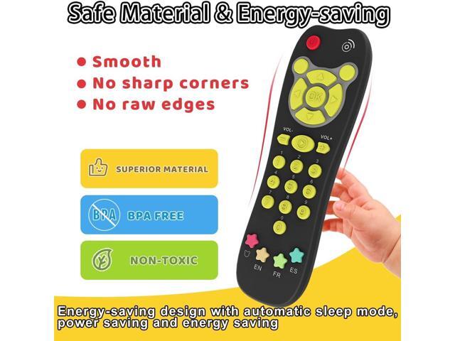 KALUYA Baby TV Remote Toy, Toddlers Remote Control Toy Kids Realistic Play Remote Early Educational Baby Musical Toys with Light and Sound English...