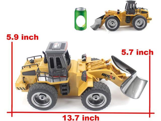 fisca RC Truck Remote Control Snow Plow 6 Channel 2.4G Alloy Snow Sweeper Vehicle 4WD Tractor Toy with Lights for Kids