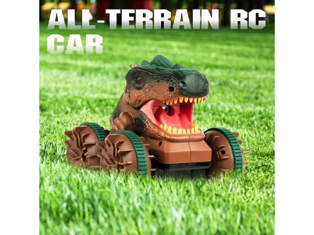 Cheerwing Remote Control Car Dinosaur Toys for Kids Boys,2.4GHz RC Dinosaur Car with Light,Spray,Sound Function,All Terrain Amphibious Waterproof...