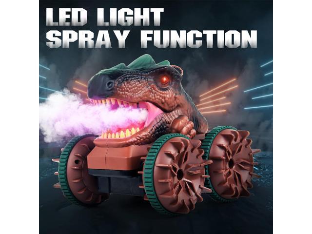 Cheerwing Remote Control Car Dinosaur Toys for Kids Boys,2.4GHz RC Dinosaur Car with Light,Spray,Sound Function,All Terrain Amphibious Waterproof...
