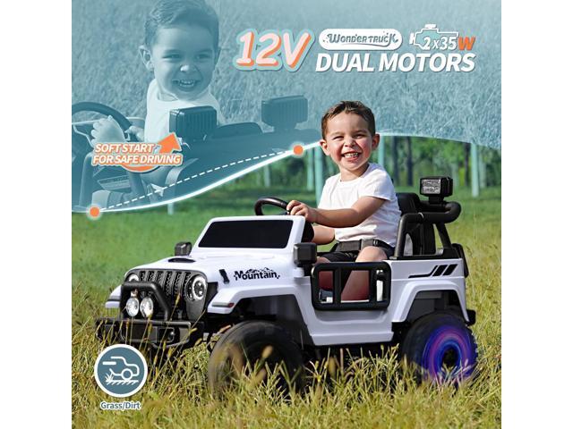 Joywhale 12V Kids Ride on Truck Battery Powered Motorized Car Electric Vehicle for Kids, with Remote Control, 4-Wheel Suspension, LED Lights, Music...