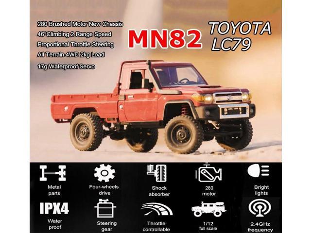 RC Rock Crawler RC Truck 4x4 Toyota LC79 RC Crawler 1/12 Off Road Pickup Remote Control 2.4Ghz All Terrain 280 Brushed Motor Proportional Throttle...
