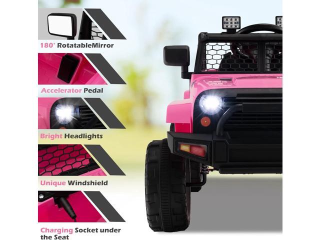 Costzon Ride on Car, 12V Battery Powered Truck Vehicle with Remote Control, Spring Suspension, Headlights, Music, Horn, MP3, USB & Aux Port, Gift...