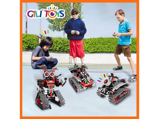 GILI Robot Building Remote Control Gift STEM Building Kit for Boys 8-12 - 3 in 1 Educational Toys for 6 7 8 9 10 11 12 + Year Old Boys Birthday...