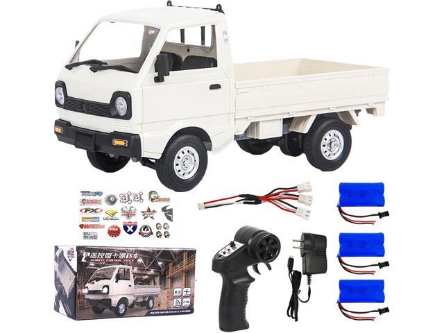 WPL D12 RC Truck 1/10 RC Crawler 2.4G Drift RC Cars Pickup with 3pcs Upgraded 1200mah Battery Remote Control Truck Crawler Full Scale RC Rock...