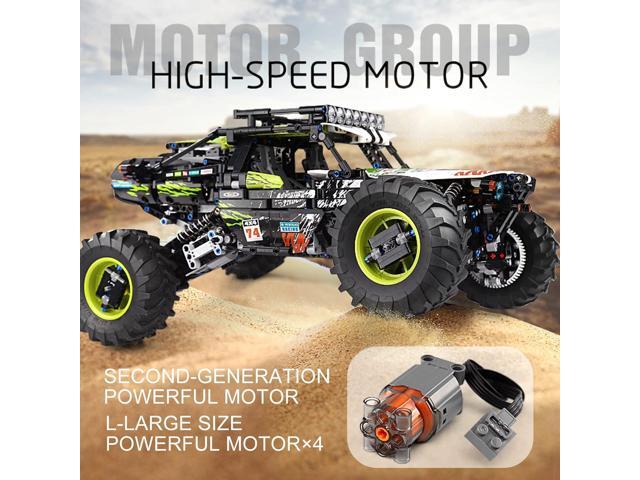 Mould King 18002 RC Climbing Car Building Kits for Boys, 1879 Pieces MOC Building Blocks 4X4 Off-Road Truck Model Sets, Stem Remote Control Car...
