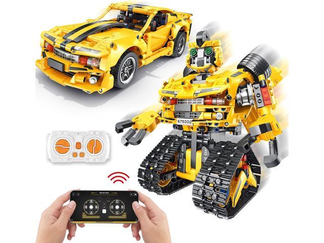 2-in-1 Build a Robot Kit,901 Pieces Remote & APP Controlled Robot or Race Car,Robotic Building Blocks Toys STEM Projects for Kids Ages 8 9 10 11 12...