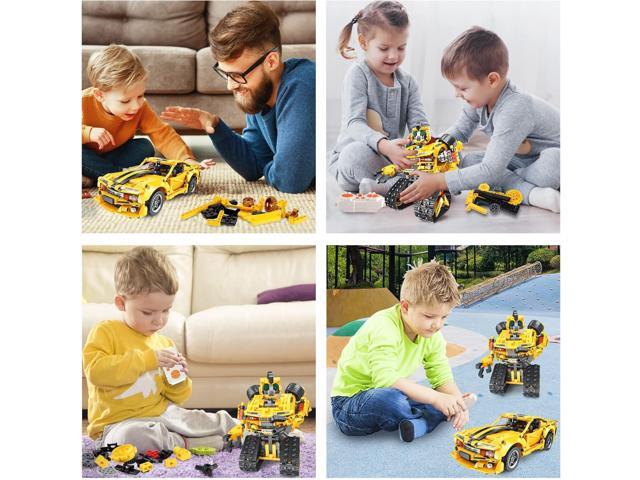 2-in-1 Build a Robot Kit,901 Pieces Remote & APP Controlled Robot or Race Car,Robotic Building Blocks Toys STEM Projects for Kids Ages 8 9 10 11 12...