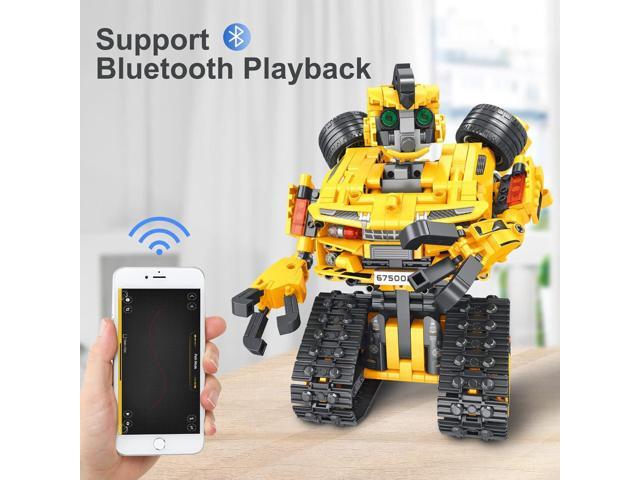 2-in-1 Build a Robot Kit,901 Pieces Remote & APP Controlled Robot or Race Car,Robotic Building Blocks Toys STEM Projects for Kids Ages 8 9 10 11 12...