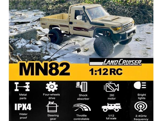 RC Rock Crawler 4x4 RC Truck Toyota LC79 1/12 Remote Control Truck, MN82 RC Crawler Off Road Pickup 2.4G All Terrain 280 Motor Proportional...