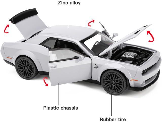 Hellcat Toy Model Car for Kids 1: 32 Scale Dodge Challenger Die cast Metel Toy Cars for Pull Back Model Car Hellcat with Sound and Light Hellcat...