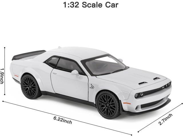 Hellcat Toy Model Car for Kids 1: 32 Scale Dodge Challenger Die cast Metel Toy Cars for Pull Back Model Car Hellcat with Sound and Light Hellcat...