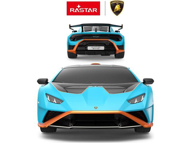 RASTAR by Lamborghini Huracan STO RC Car 1:24 Scale Remote Control Toy Car, R/C Model Vehicle for Kids Black RC - Blue