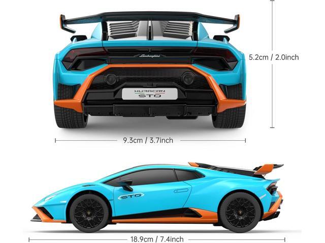 RASTAR by Lamborghini Huracan STO RC Car 1:24 Scale Remote Control Toy Car, R/C Model Vehicle for Kids Black RC - Blue