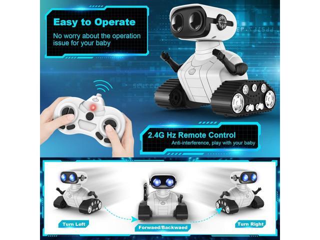 Hamourd Robot Toys for 3 Years Old Boys Girls- Rechargeable Remote Control Robots, Emo Robot with Auto-Demonstration, Flexible Head & Arms, Dance...