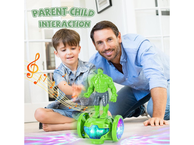 Robot Toys for Boys Girls 4-6 Years Old,Kids Toys Car with Music and Lights,Interactive Electric Toy Bump and Go Cars for Toddlers 3-5,Birthday for...