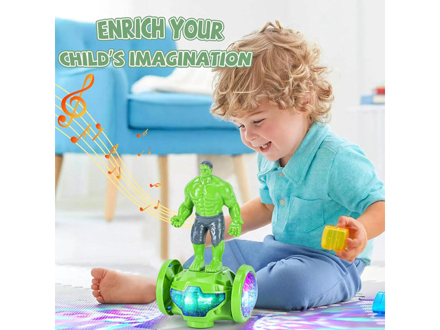 Robot Toys for Boys Girls 4-6 Years Old,Kids Toys Car with Music and Lights,Interactive Electric Toy Bump and Go Cars for Toddlers 3-5,Birthday for...