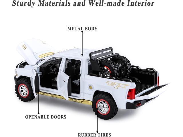 SASBSC RAM 1500 Toy Trucks for Boys Age 3-5 Pickup Truck Toys for 3 4 5 6 7 8 Year Old Boys Diecast Trucks with Light and Sound Metal Toy Trucks...
