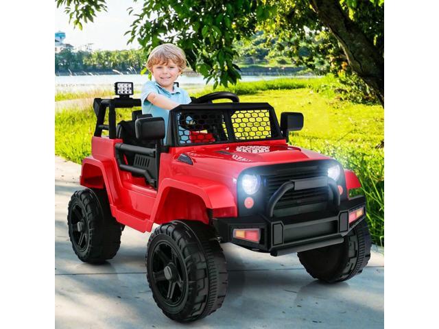 OLAKIDS Kids Ride On Truck, 12V Electric Vehicle Jeep Car with Remote Control, Toddlers Battery Powered Toy with 2 Speeds, Spring Suspension,...