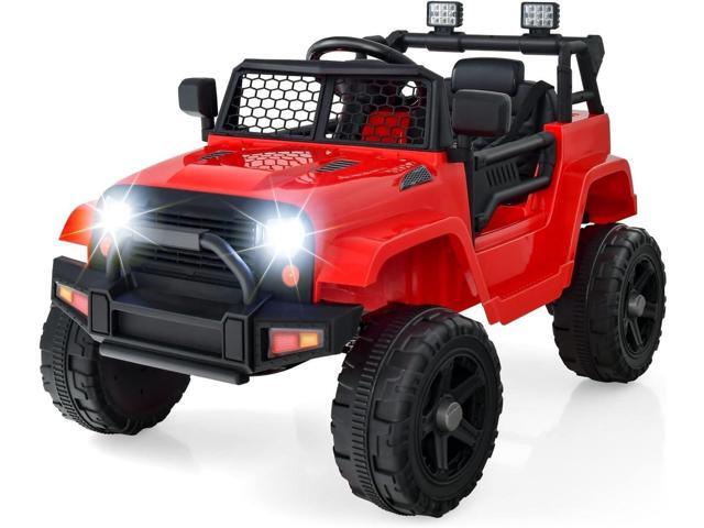 OLAKIDS Kids Ride On Truck, 12V Electric Vehicle Jeep Car with Remote Control, Toddlers Battery Powered Toy with 2 Speeds, Spring Suspension,...