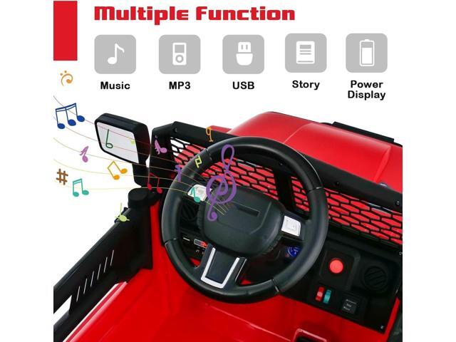 OLAKIDS Kids Ride On Truck, 12V Electric Vehicle Jeep Car with Remote Control, Toddlers Battery Powered Toy with 2 Speeds, Spring Suspension,...