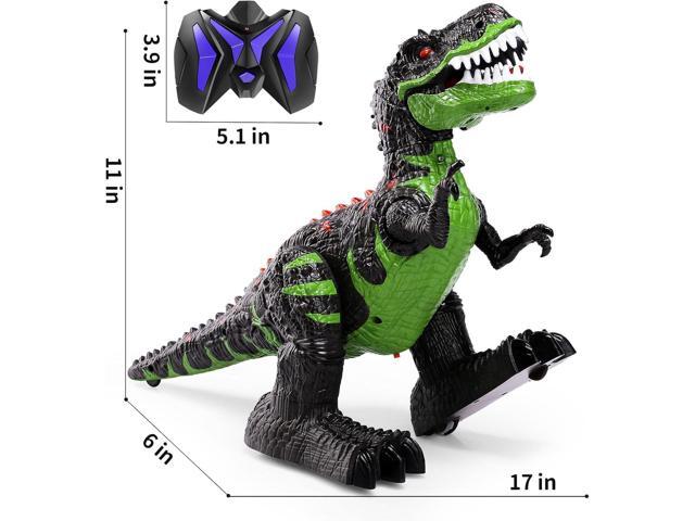 TEMI Remote Control Dinosaur Toys for Boys 3 4 5 6 7 8 Years, Electric Stunt RC Walking T-rex Toy with Light and Sounds, Rechargeable Battery, 360°...