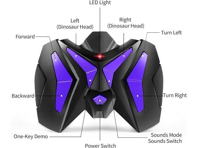 TEMI Remote Control Dinosaur Toys for Boys 3 4 5 6 7 8 Years, Electric Stunt RC Walking T-rex Toy with Light and Sounds, Rechargeable Battery, 360°...