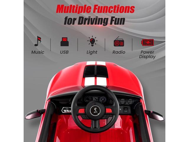 Licensed Ford Mustang GT500 Ride on Car for Kids by INFANS, Battery Powered Electric Vehicle with Remote Control, Headlight, Power Display, USB,...