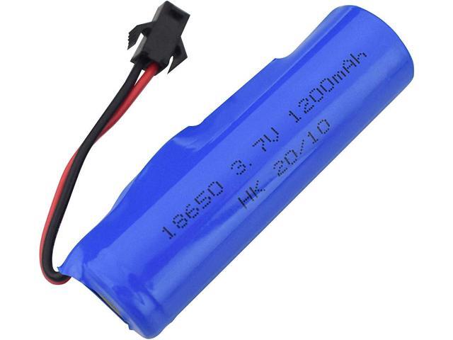 3PCS 3.7V 1200mAh Lithium Battery with 3PCS USB SM Charger for DE45 DE42 Remote Control Car 1:14 Off-Road Vehicle Four-Wheel Drive High-Speed...