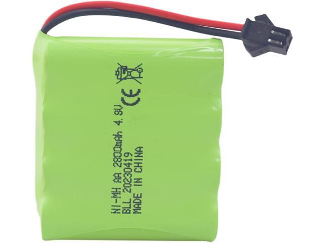 Fytoo 2PCS 4.8V 2800mah AA Rechargeable Battery with SM-2P Plug with USB Charging Cable for E562 TD141 RC Car Toy car Battery SY-E511 Remote...