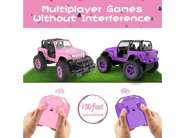 NQD Pink RC Cars 1:16 Scale with DIY Sticker, Remote Control Car for Girls, 80 Min Play 2.4Ghz Jeep RC Trucks,Little Girl Toys Gifts for 4-5 6-7...