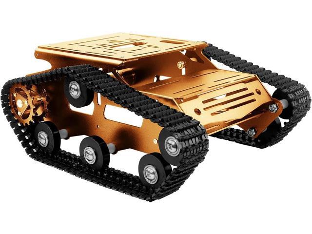Smart Robot Car Tank Chassis Kit Aluminum Alloy Big Platform with 2WD Motors for uno/Raspberry Pi DIY Remote Control Robot Car Tools- Upgraded Version