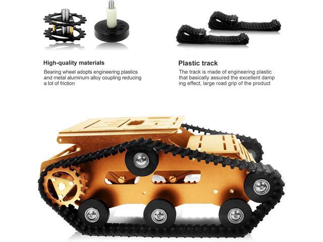 Smart Robot Car Tank Chassis Kit Aluminum Alloy Big Platform with 2WD Motors for uno/Raspberry Pi DIY Remote Control Robot Car Tools- Upgraded Version