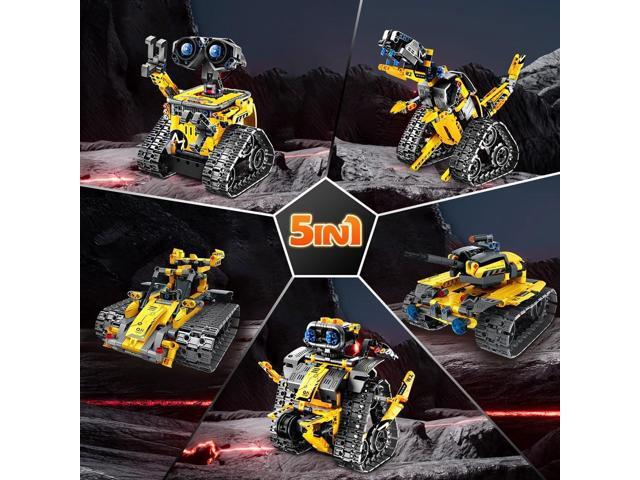 Robot Toys for Kids Building Set, 520 PCS App & Remote Control Robotics Kit, 5-in-1 RC Wall Robot Engineer Robot Dinosaur Building Block Toy Gift...