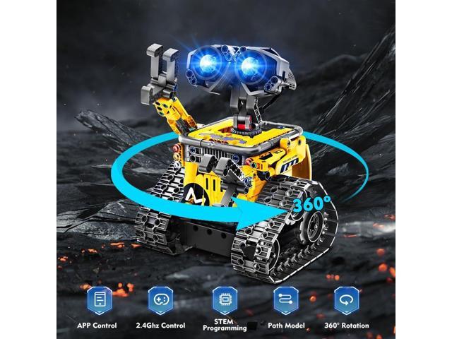 Robot Toys for Kids Building Set, 520 PCS App & Remote Control Robotics Kit, 5-in-1 RC Wall Robot Engineer Robot Dinosaur Building Block Toy Gift...