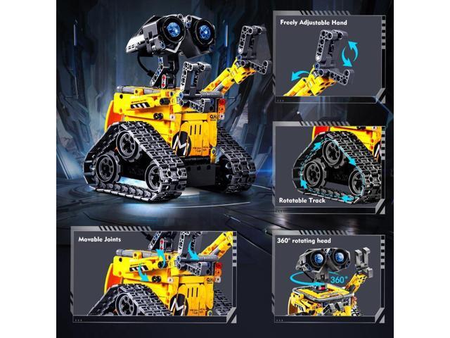 Robot Toys for Kids Building Set, 520 PCS App & Remote Control Robotics Kit, 5-in-1 RC Wall Robot Engineer Robot Dinosaur Building Block Toy Gift...
