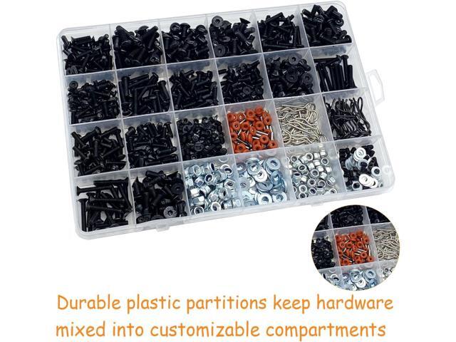 1000pcs RC Screw Kit RC Car Tool Kit, Hardware Fasteners for Traxxas Arrma Redcat Axial RC4WD HSP HPI SCX10 Losi 1/8 1/10 1/12 1/16 RC Cars Trucks...