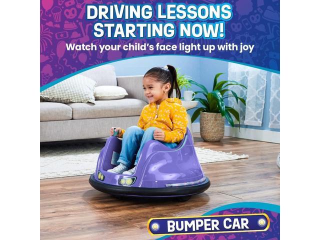 Flybar FunPark 6V Bumper Car for Toddlers, Kids Bumper Car, Electric Toddler Ride On Toys for Kids, Baby Bumper Car, Ages 1.5-4 Years, LED Lights,...