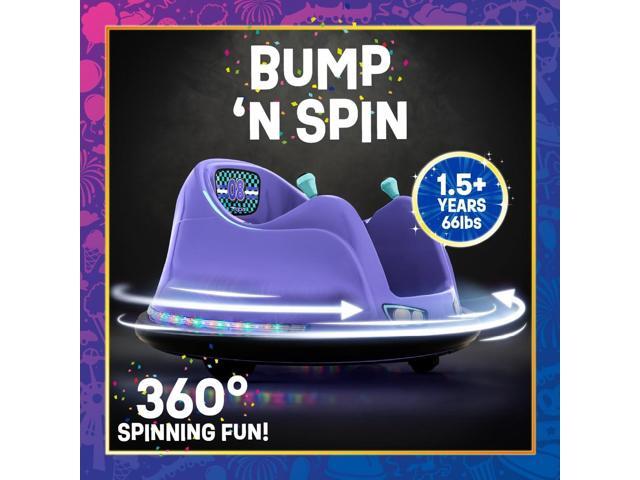 Flybar FunPark 6V Bumper Car for Toddlers, Kids Bumper Car, Electric Toddler Ride On Toys for Kids, Baby Bumper Car, Ages 1.5-4 Years, LED Lights,...