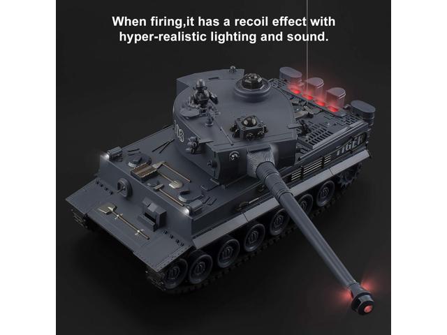 Rc Tanks,1:28 WW2 German Tiger Army Tank Toys for Boys,9 Channels Remote Control Vehicles with Sound and Light,RC Military Toys for Kids Boys...